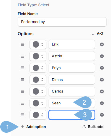 Select Options
