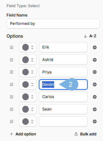 Select Options